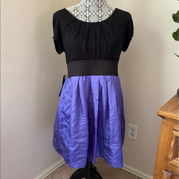 NWT Bebe Gwenn Dress Purple and Black - Picture 2 of 10
